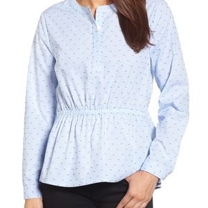 Halogen Peplum front dotted top